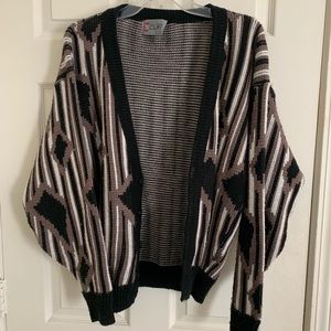 Retro Pattern Knit Cardigan